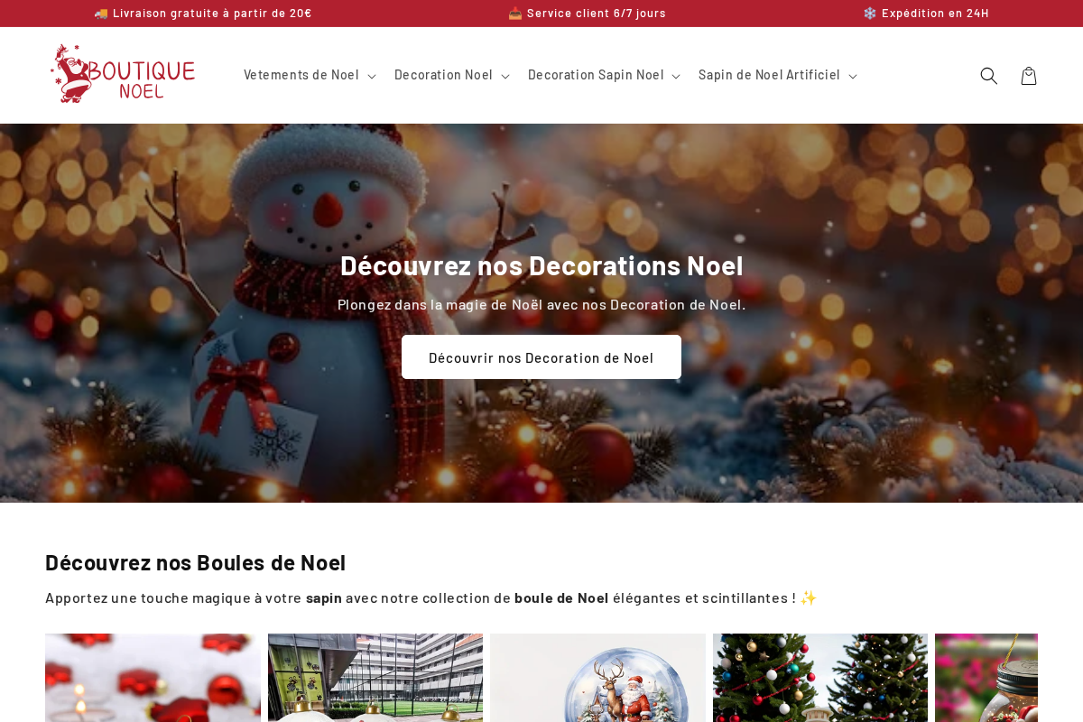 Ma Boutique Noel homepage screenshot