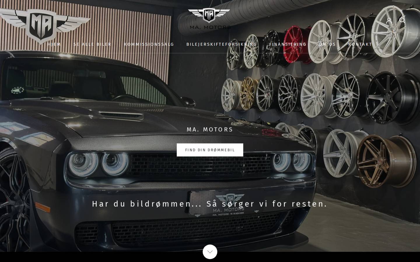 MA. Motors homepage screenshot