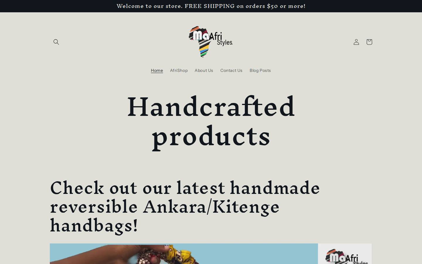 maafristyles.com homepage screenshot