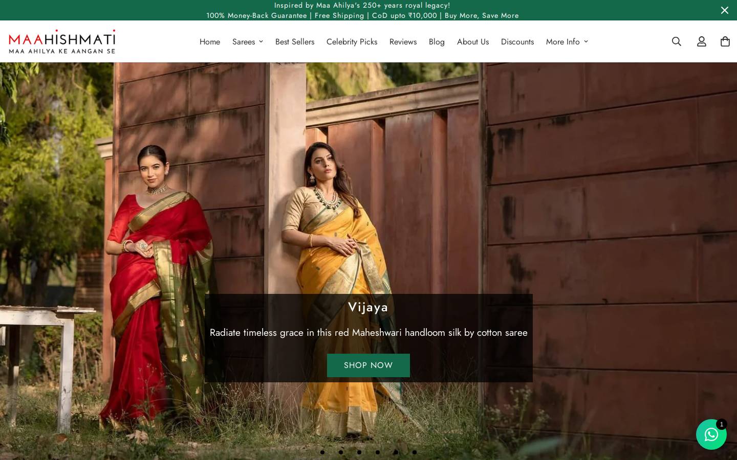 maahishmati.com homepage screenshot