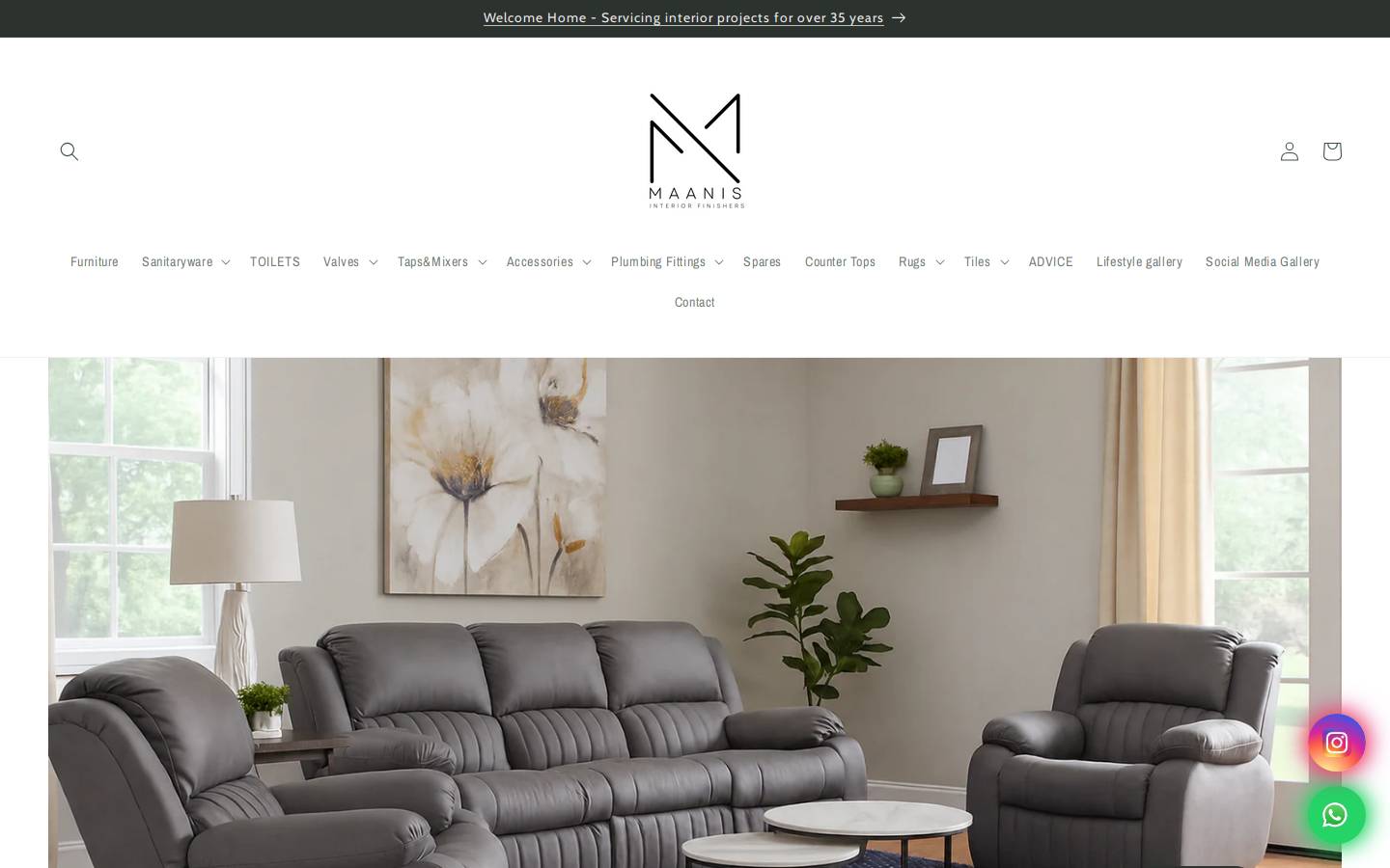 maanis.co.za homepage screenshot