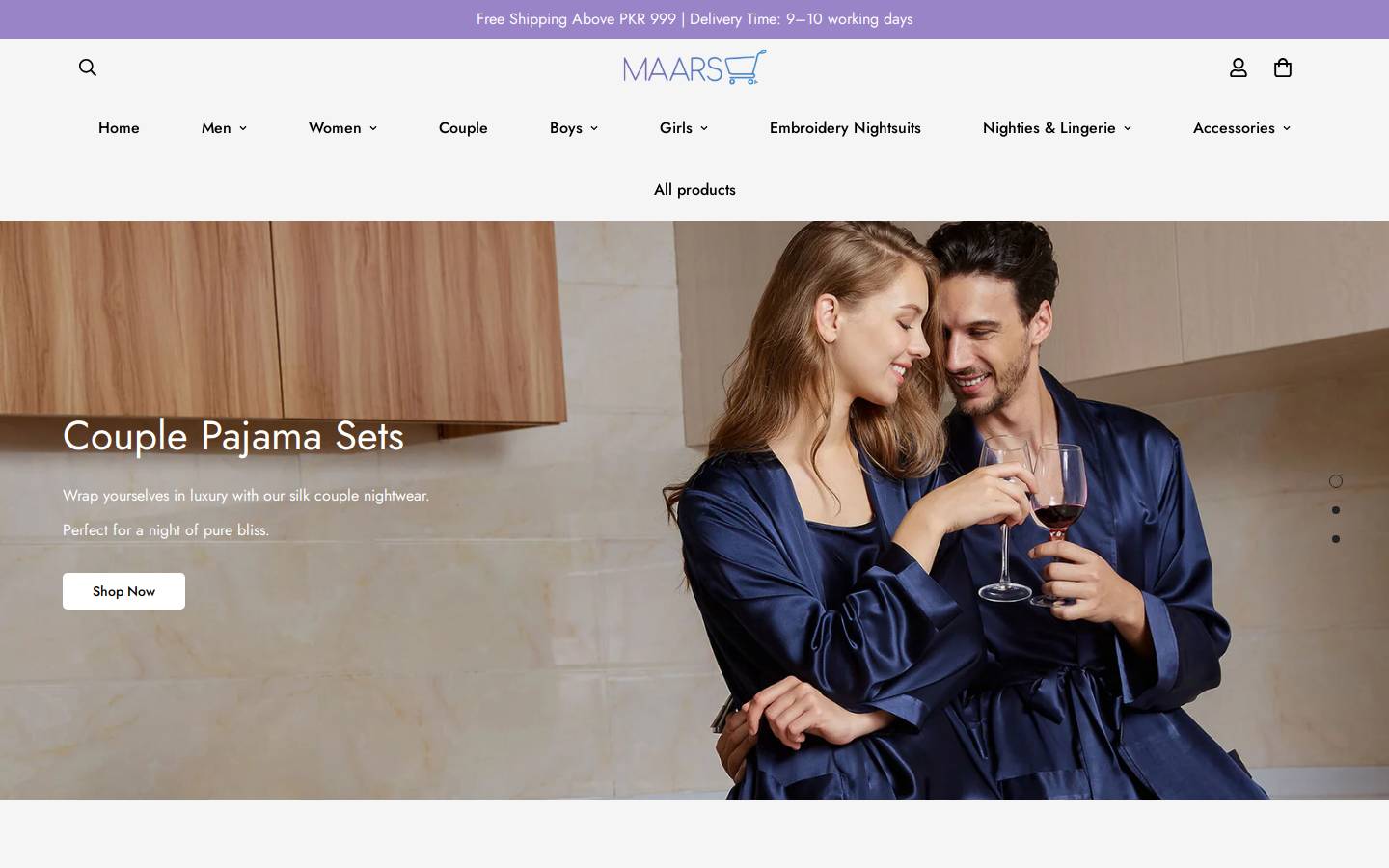 Maarss homepage screenshot