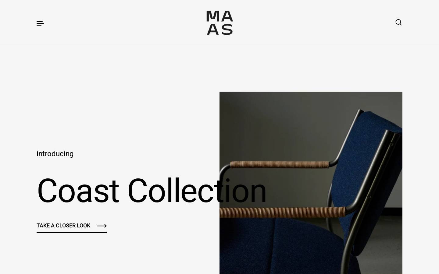 maas.furniture homepage screenshot