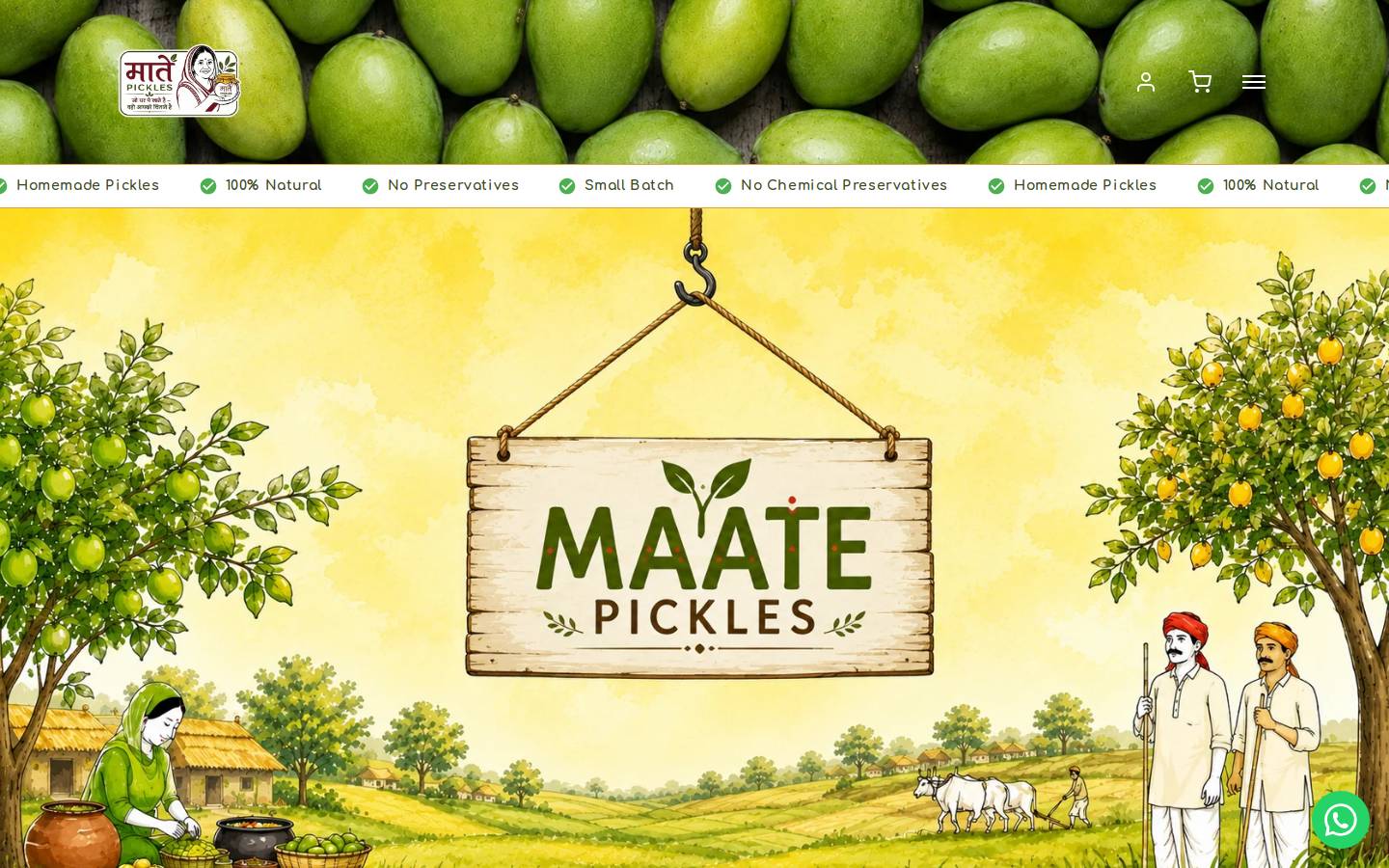 maatepickles.com homepage screenshot
