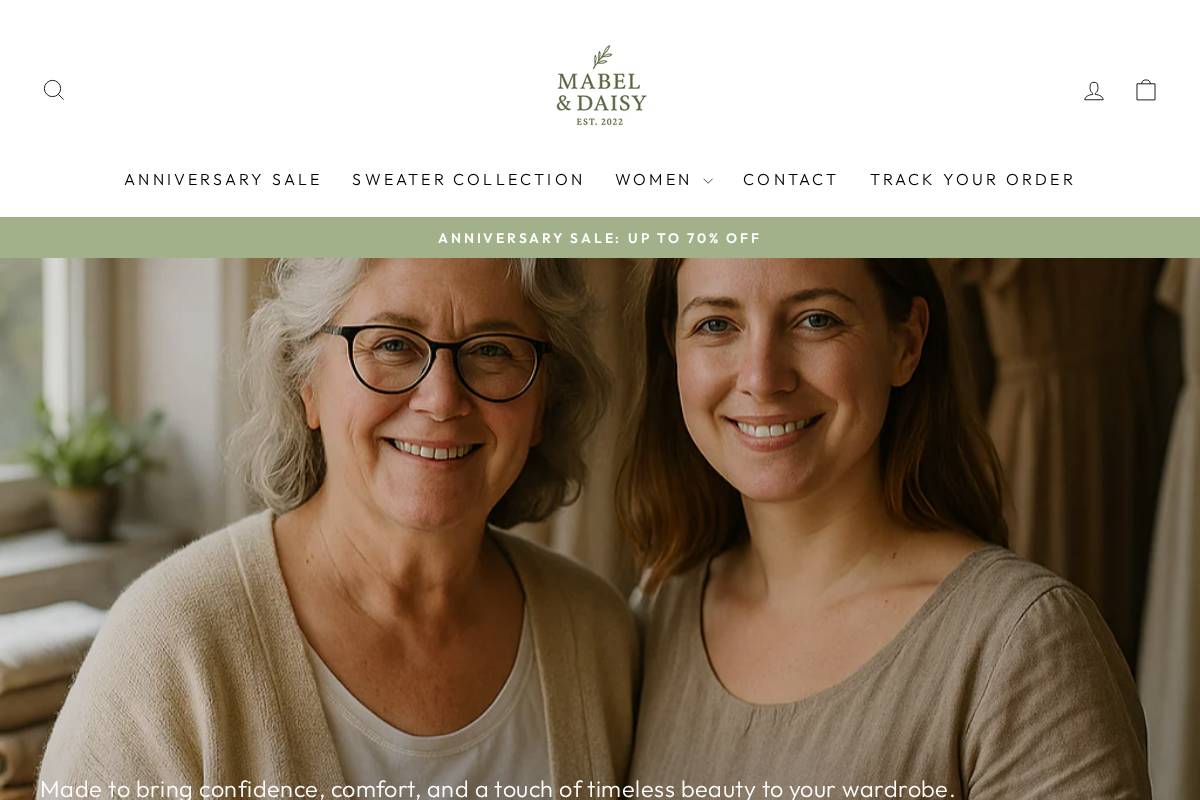 Mabelanddaisy homepage screenshot