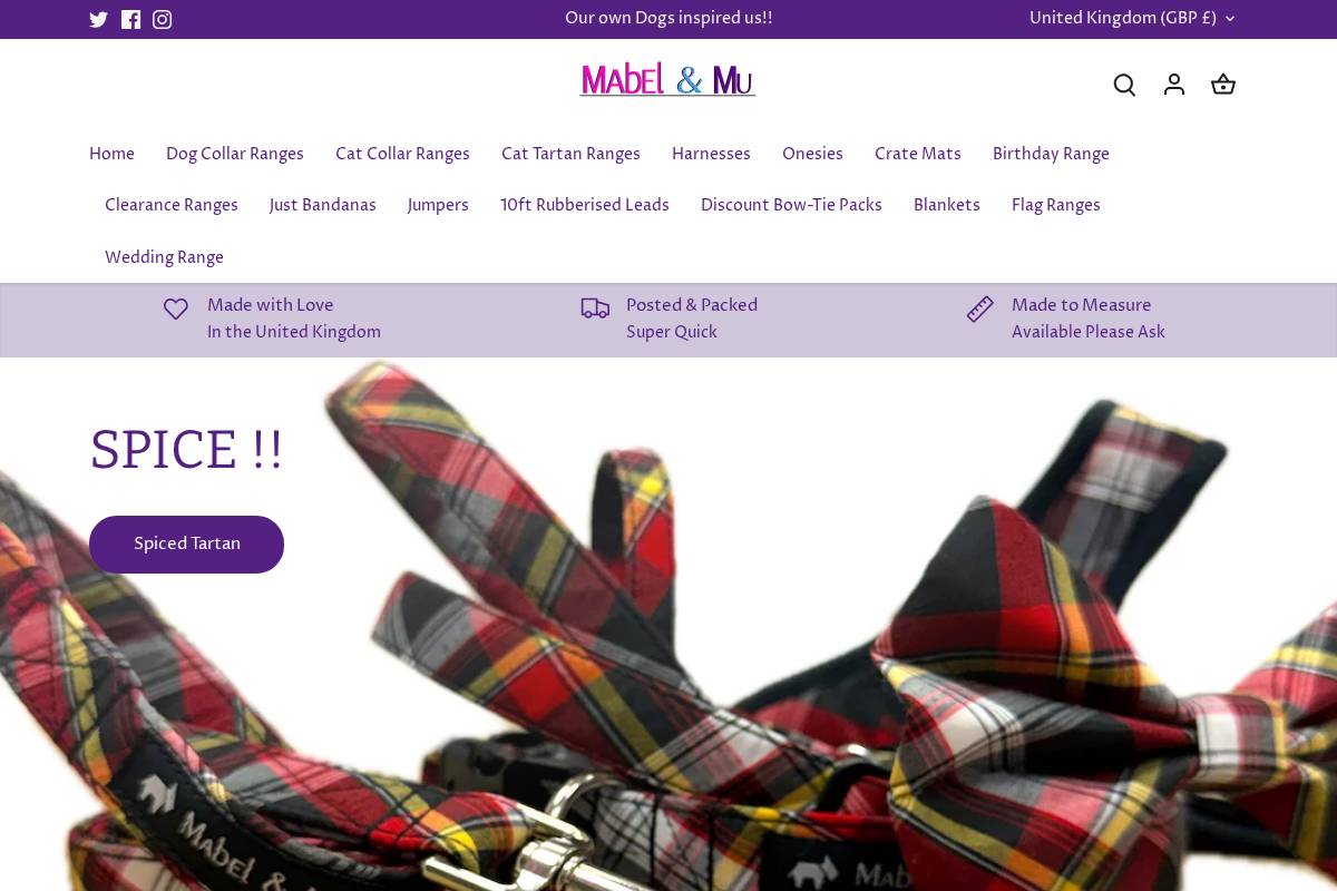 mabelandmu.co.uk homepage screenshot