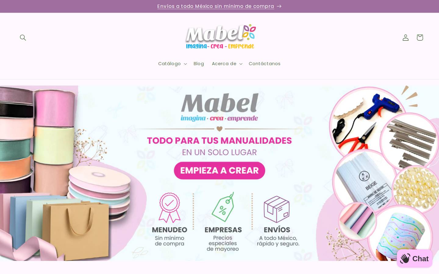 mabelcrea.com homepage screenshot