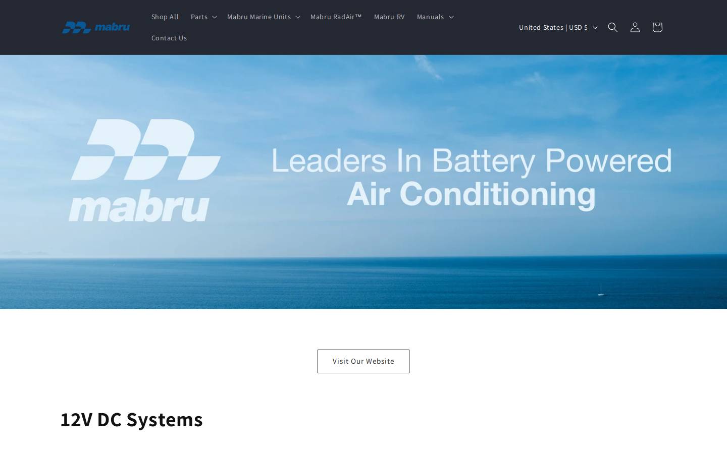mabrustore.com homepage screenshot