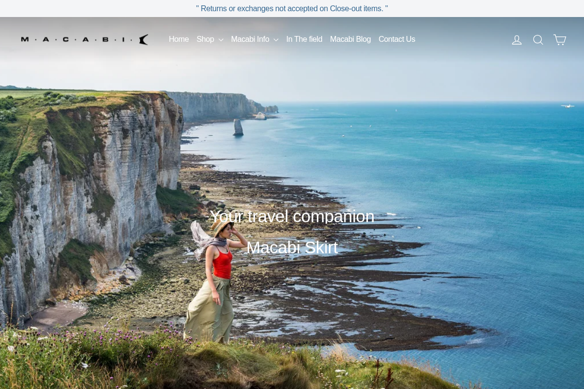 macabiskirt.com homepage screenshot