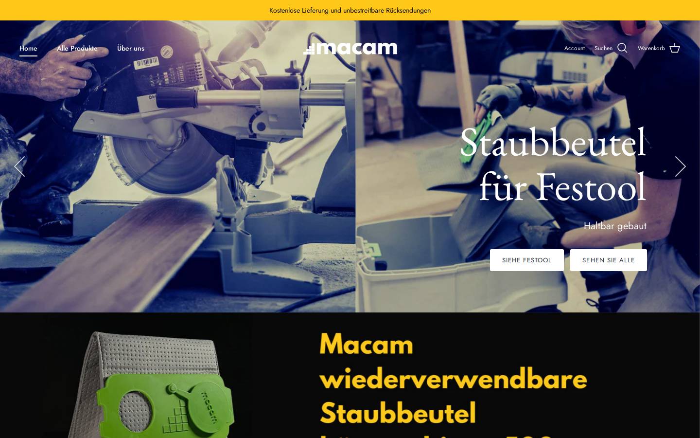 macamfilter.de homepage screenshot