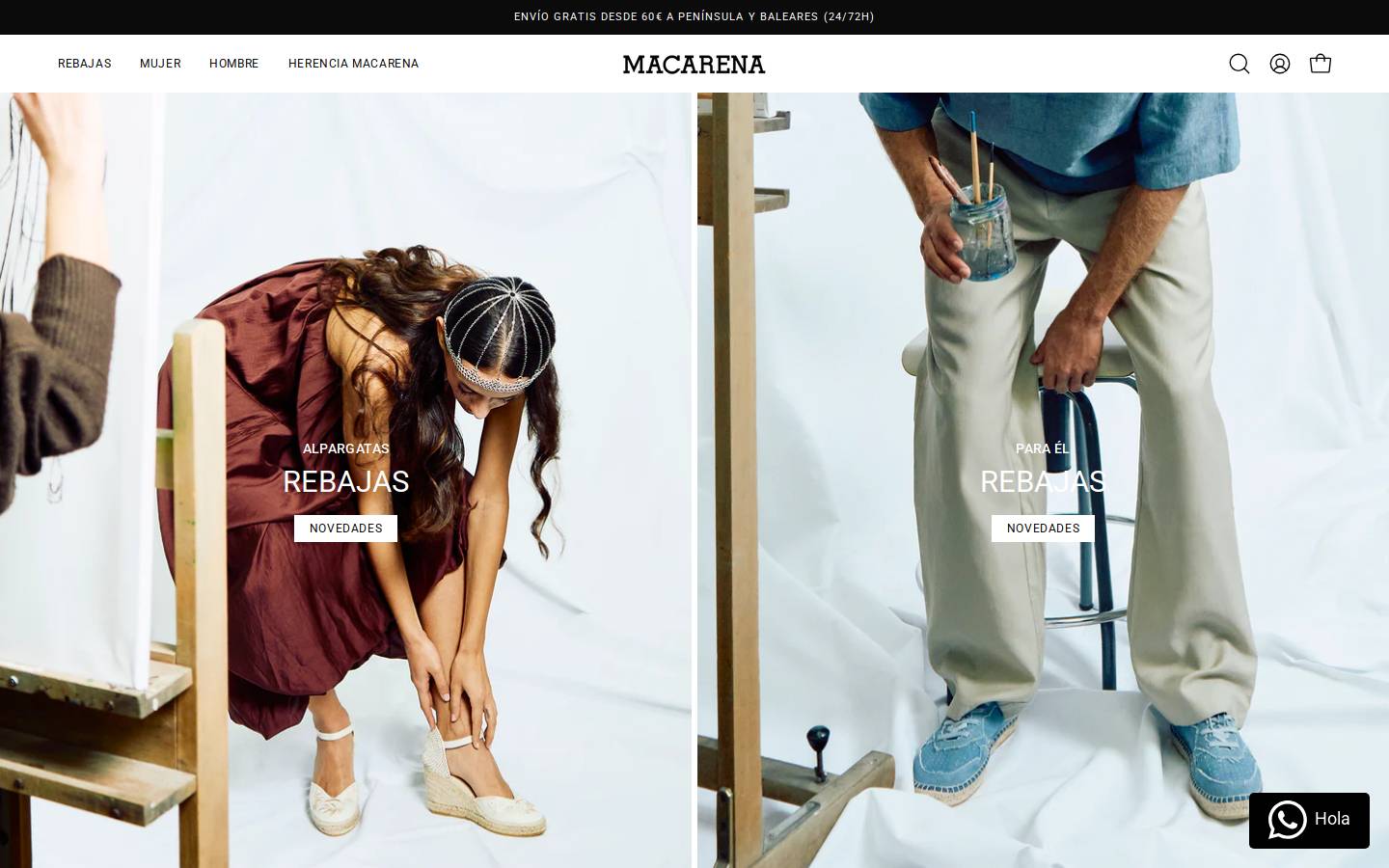 macarenashoes.com homepage screenshot