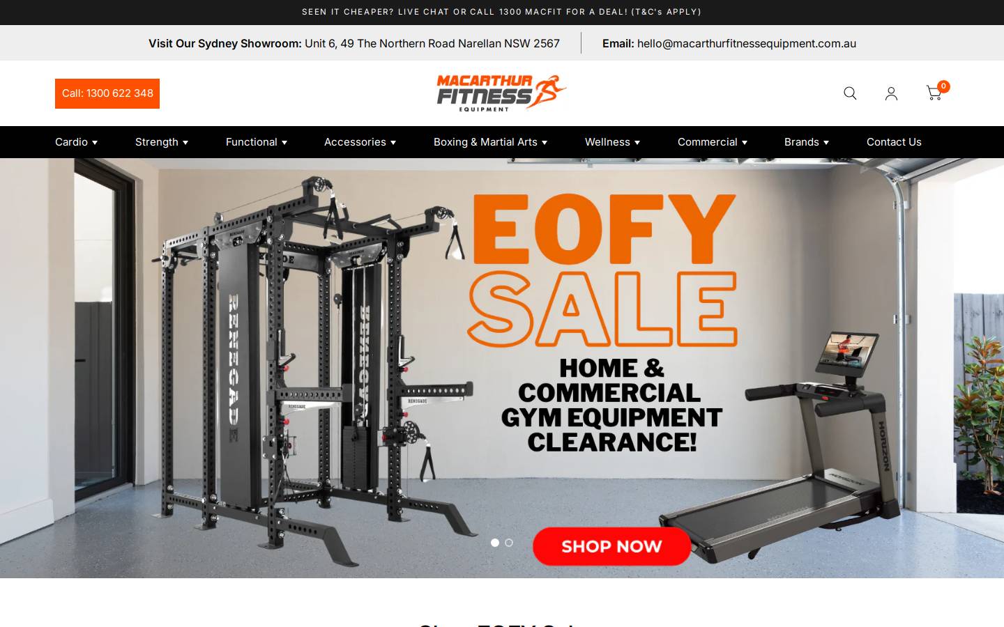 Macarthurfitnessequipment homepage screenshot