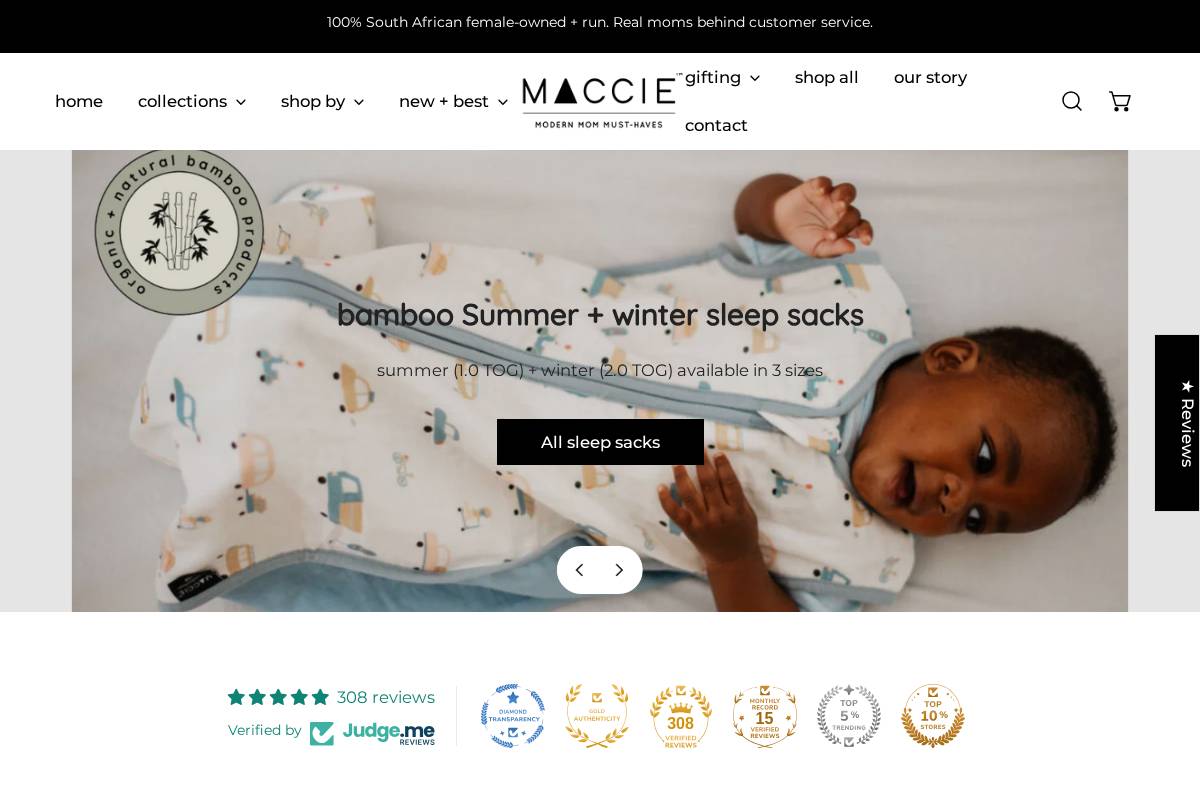 maccie.co.za homepage screenshot