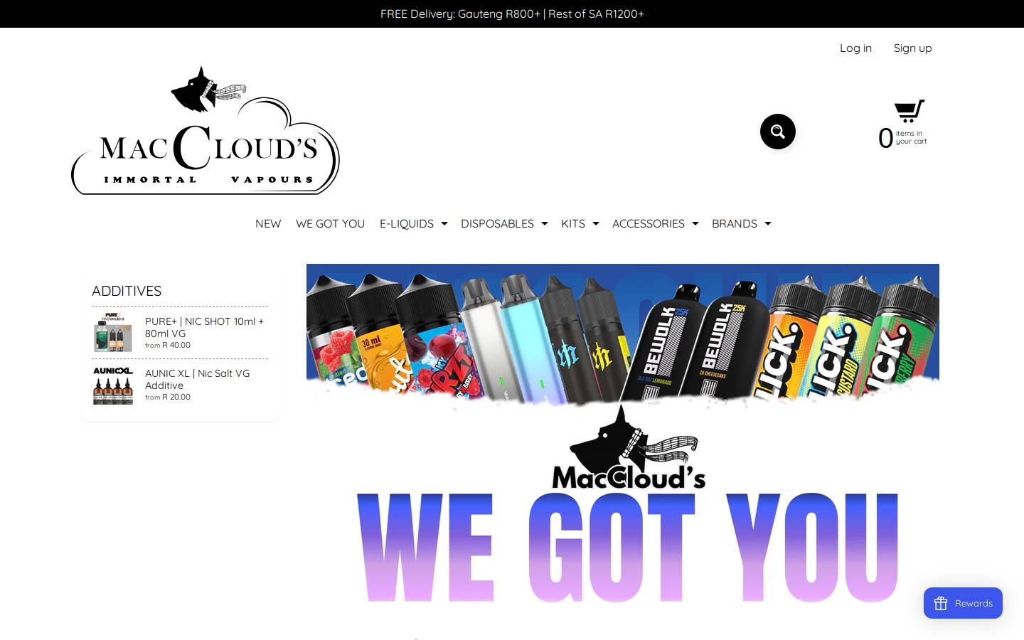 macclouds.co.za homepage screenshot