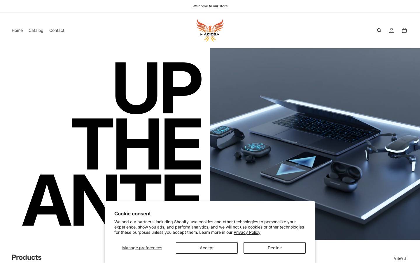 maceba.com homepage screenshot