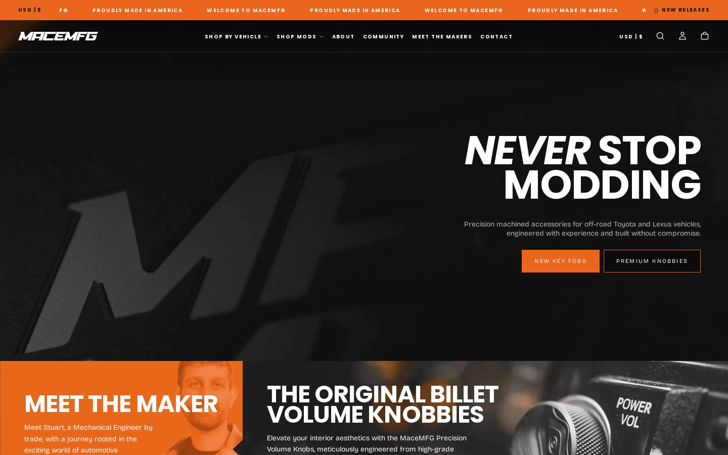 macemfg.com homepage screenshot