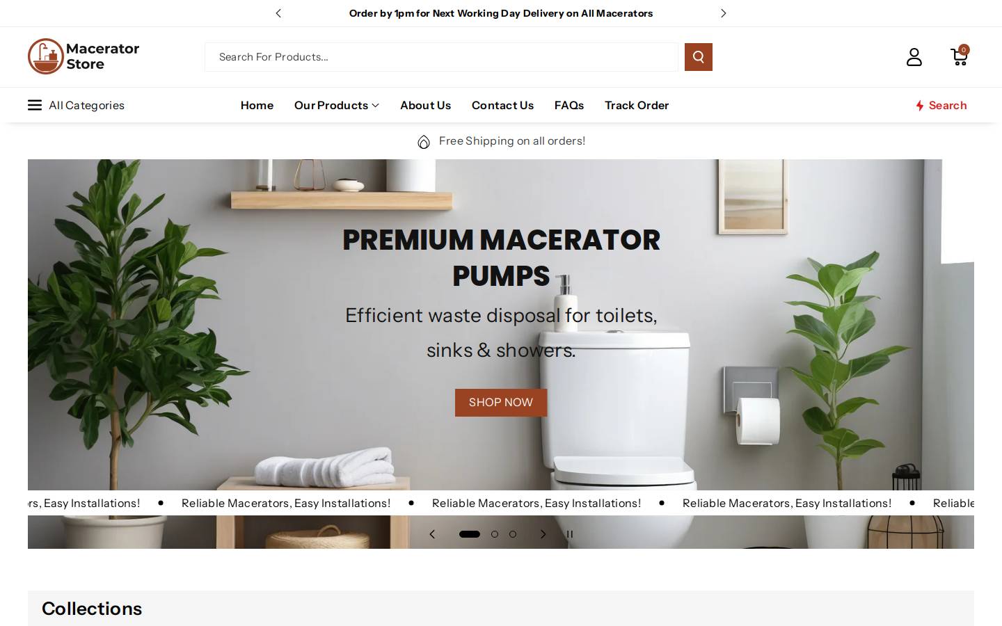 maceratorstore.com homepage screenshot