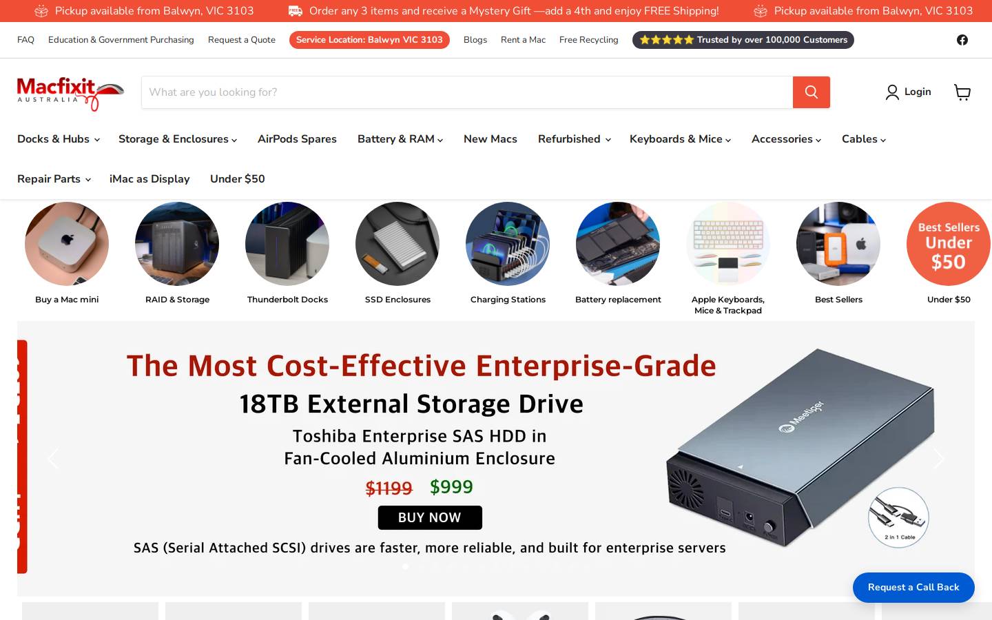Macfixit Australia homepage screenshot
