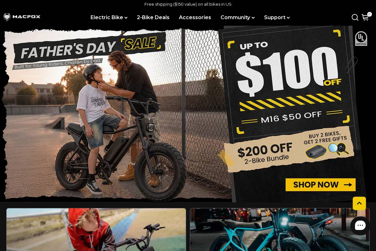 Macfoxbike homepage screenshot
