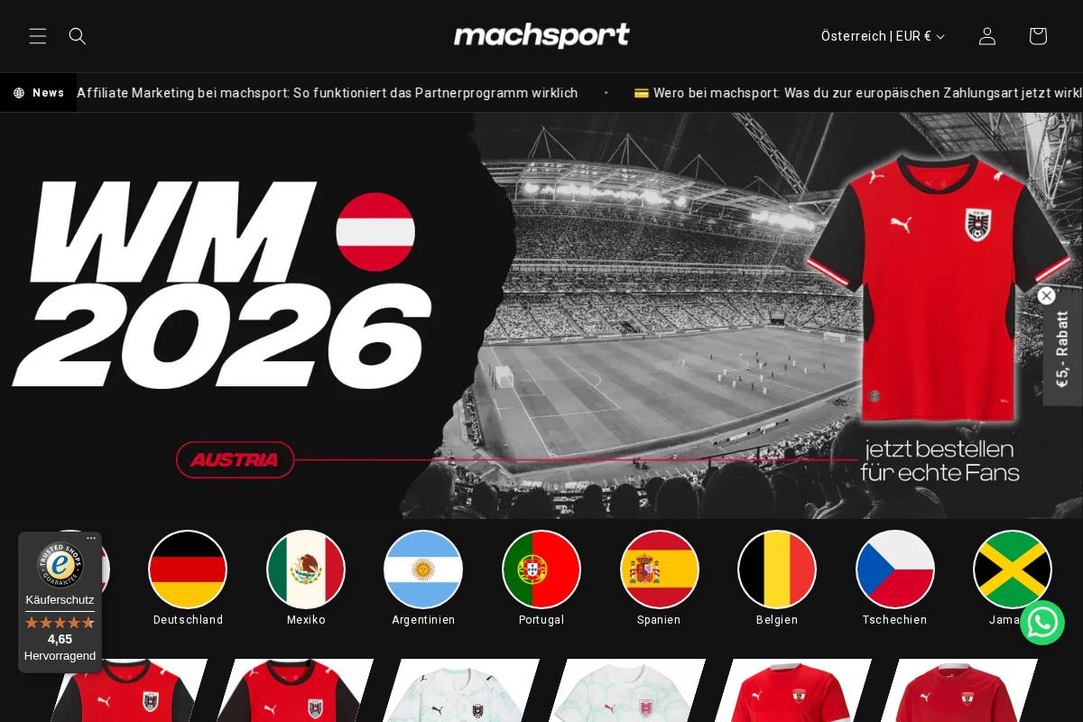 mach-sport.com homepage screenshot