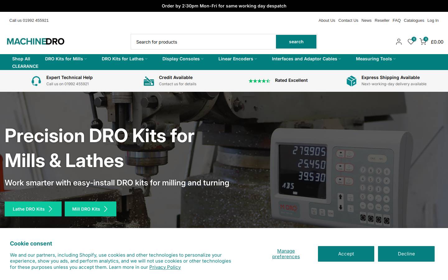 Machine-DRO homepage screenshot