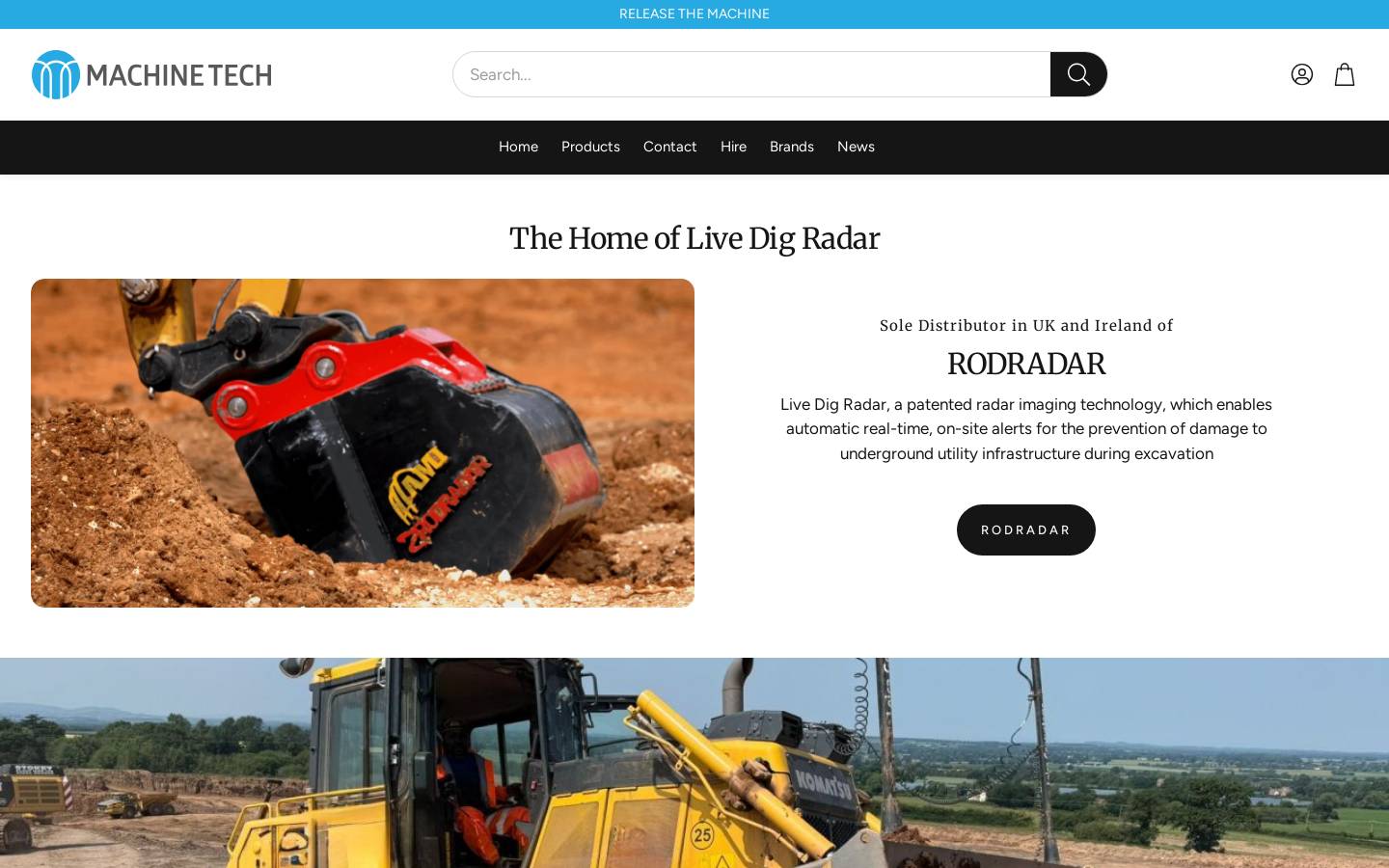 machine-tech.co.uk homepage screenshot