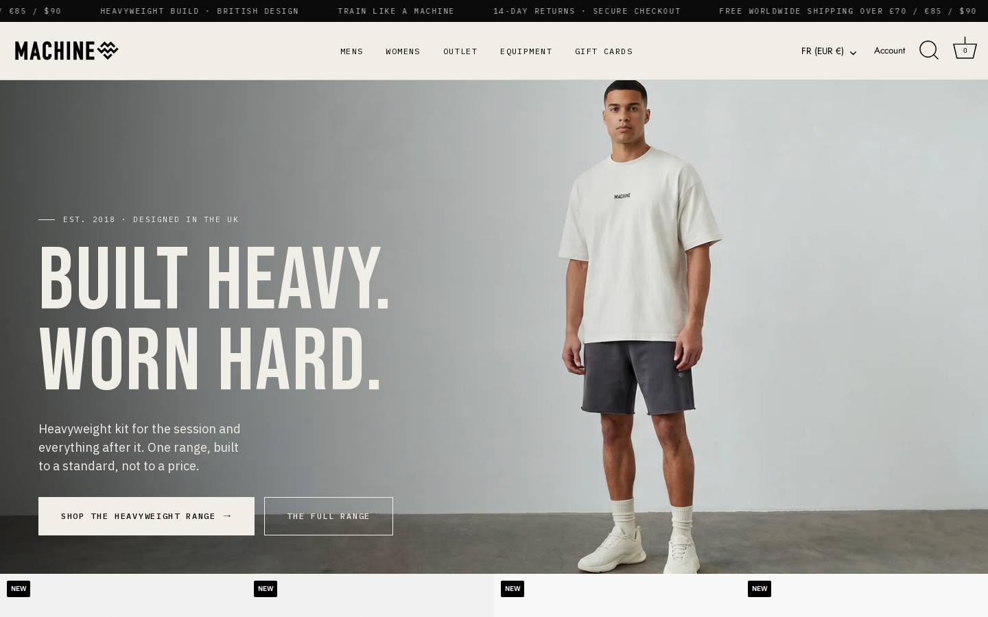 Machine Fitness® homepage screenshot