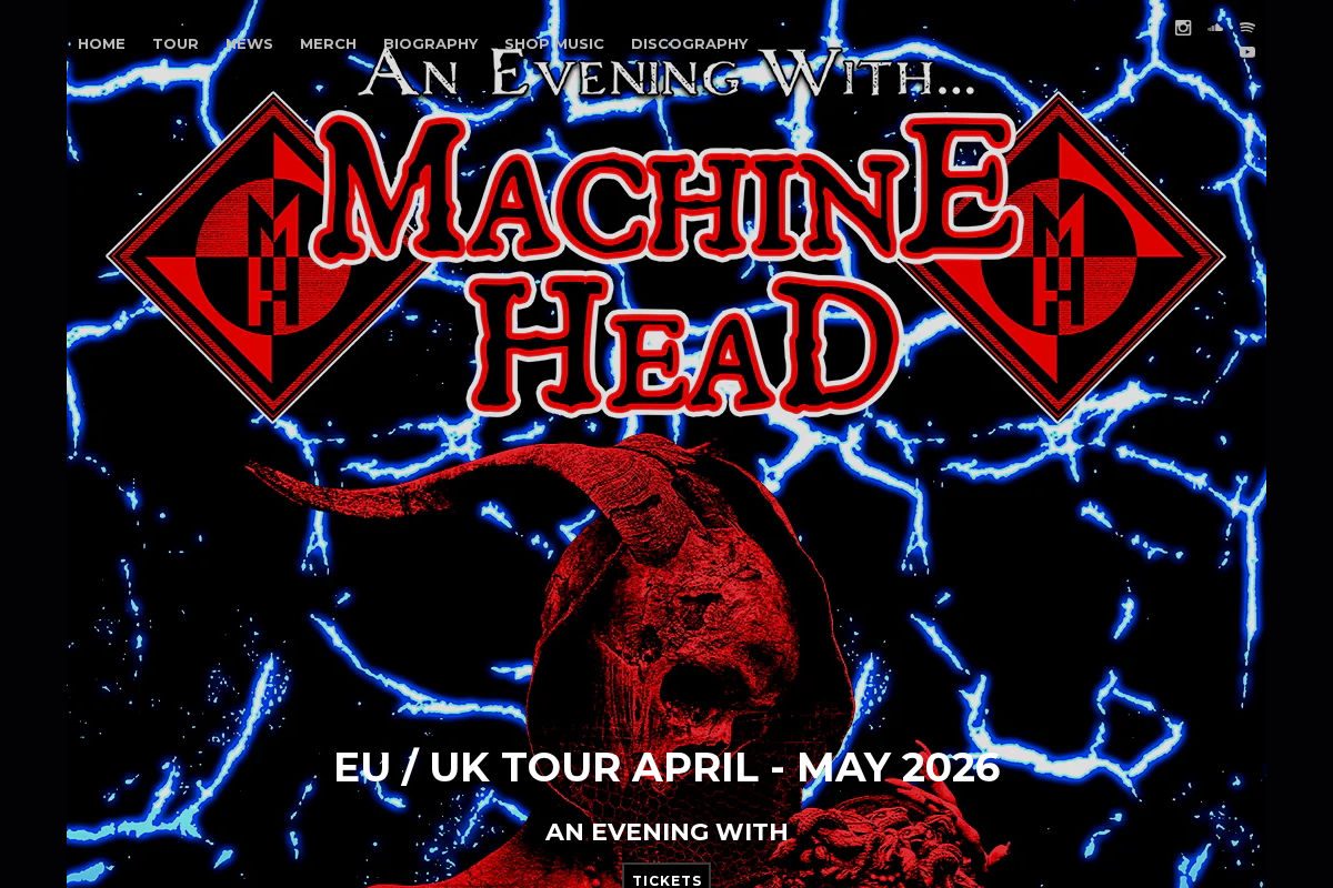 Machine Head homepage screenshot