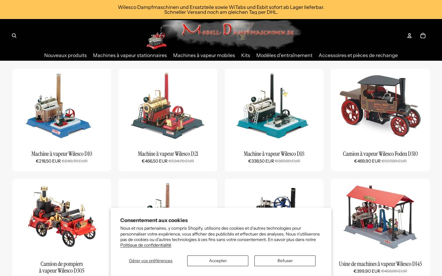 machinesavapeur.fr homepage screenshot