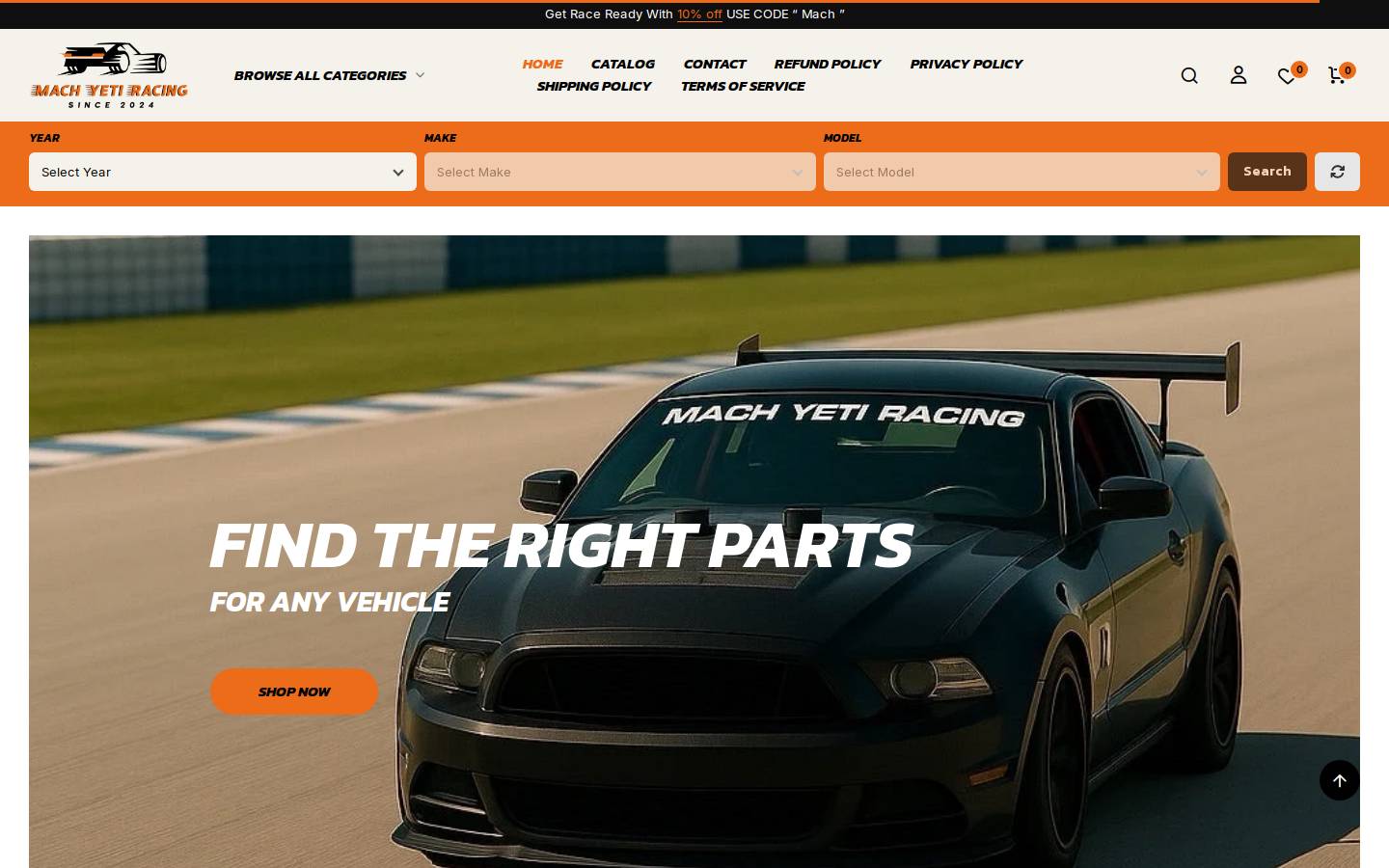 Machyetiracing homepage screenshot