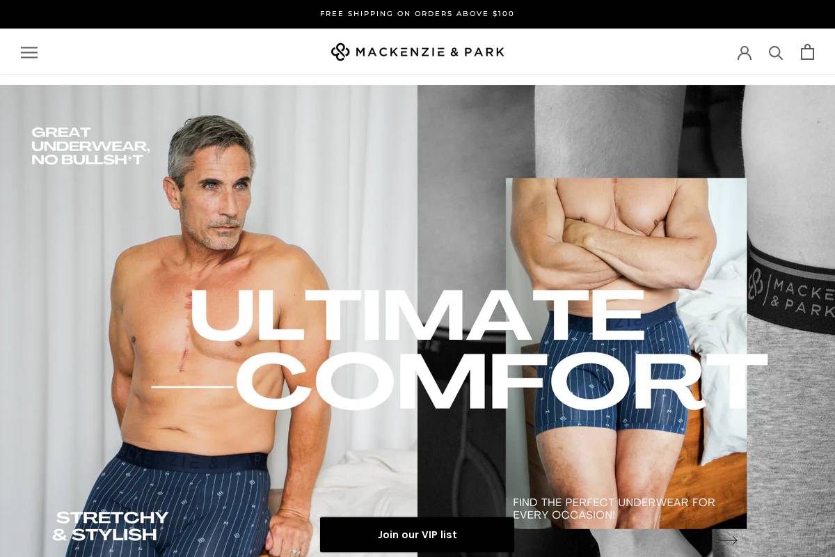 mackenzieandpark.com homepage screenshot