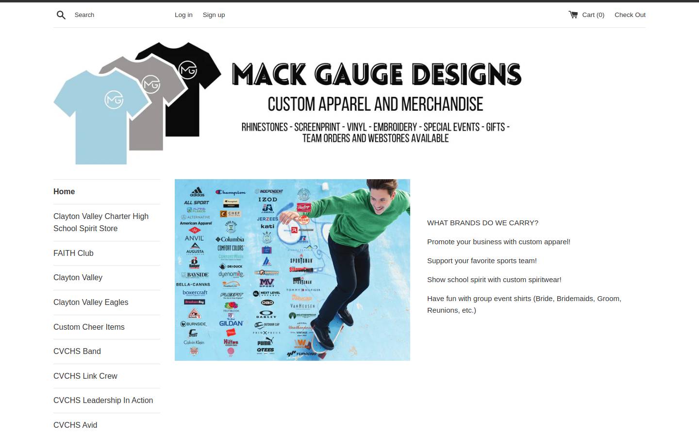 mackgaugedesigns.com homepage screenshot