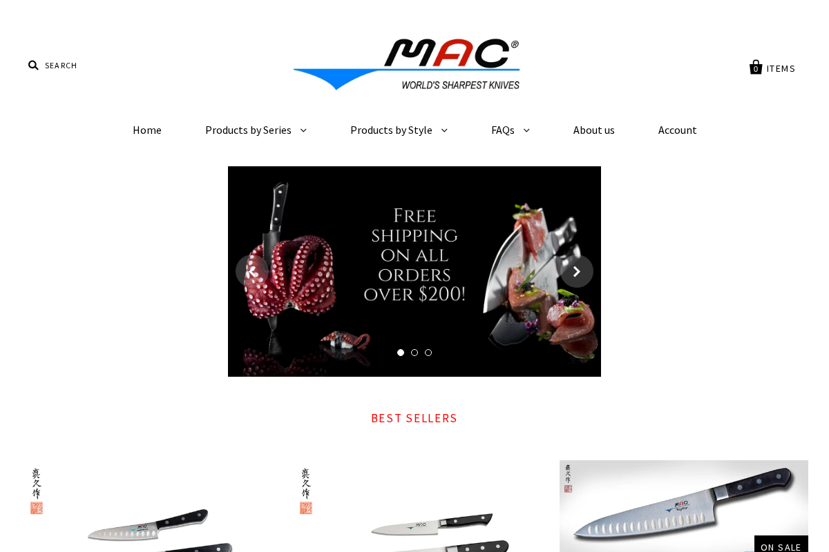 MAC Knife homepage screenshot