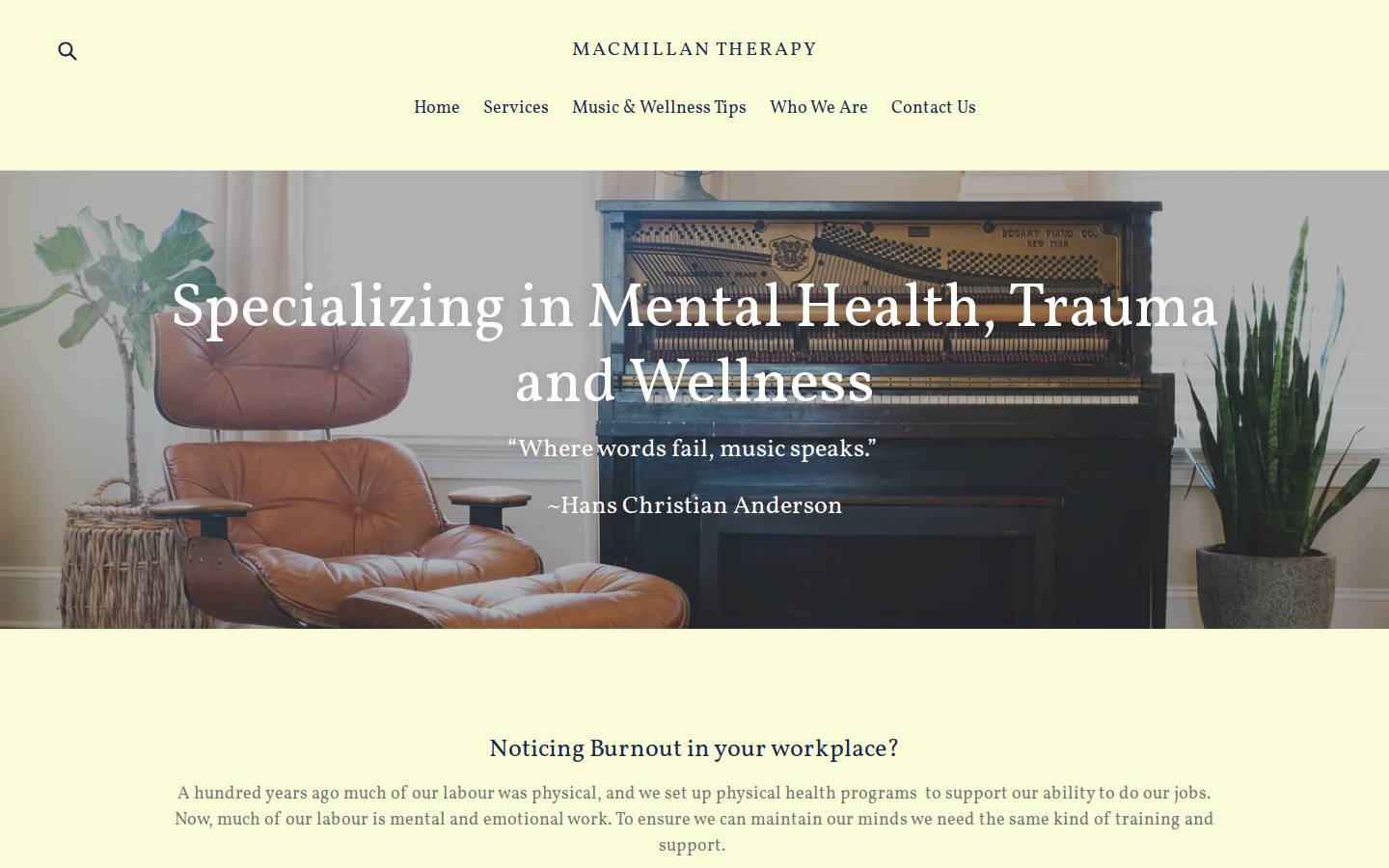 macmillantherapy.ca homepage screenshot
