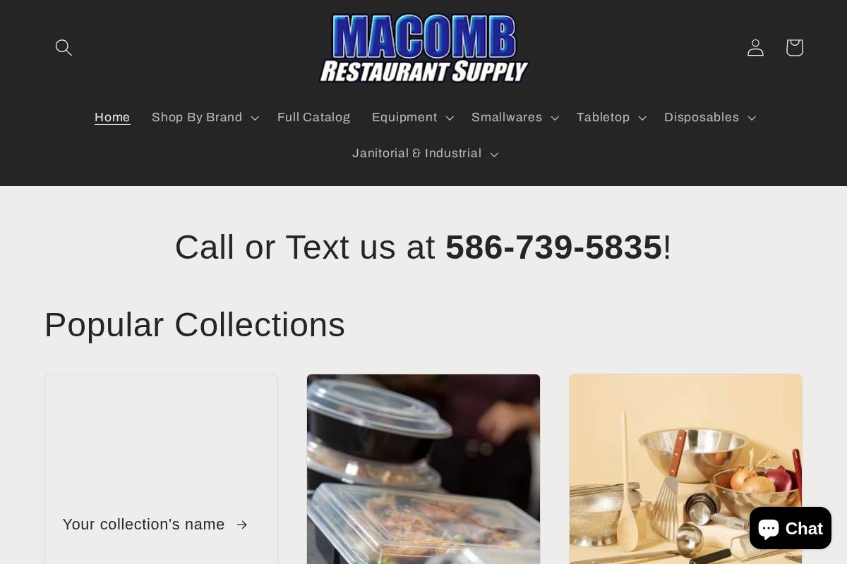 macombsupply.com homepage screenshot