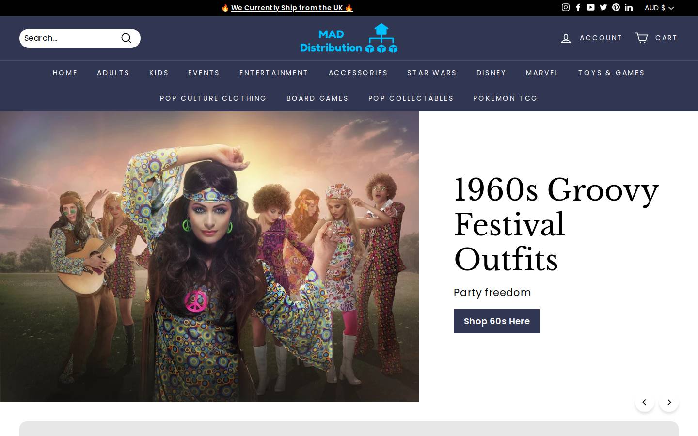 Mad Distribution homepage screenshot