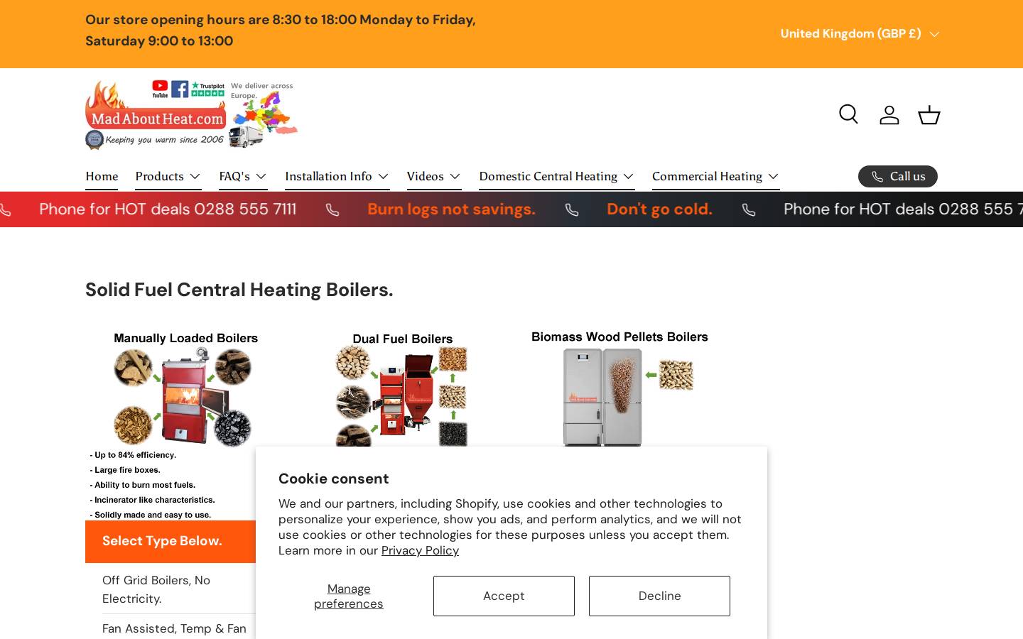 Mad About Heat homepage screenshot