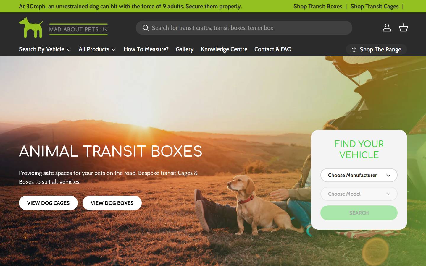 Madaboutpetsuk homepage screenshot