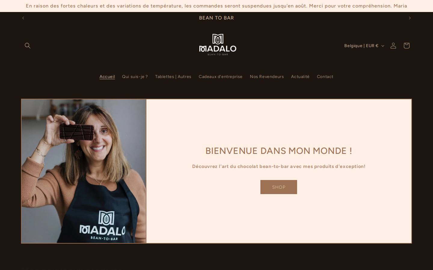 madalo.be homepage screenshot