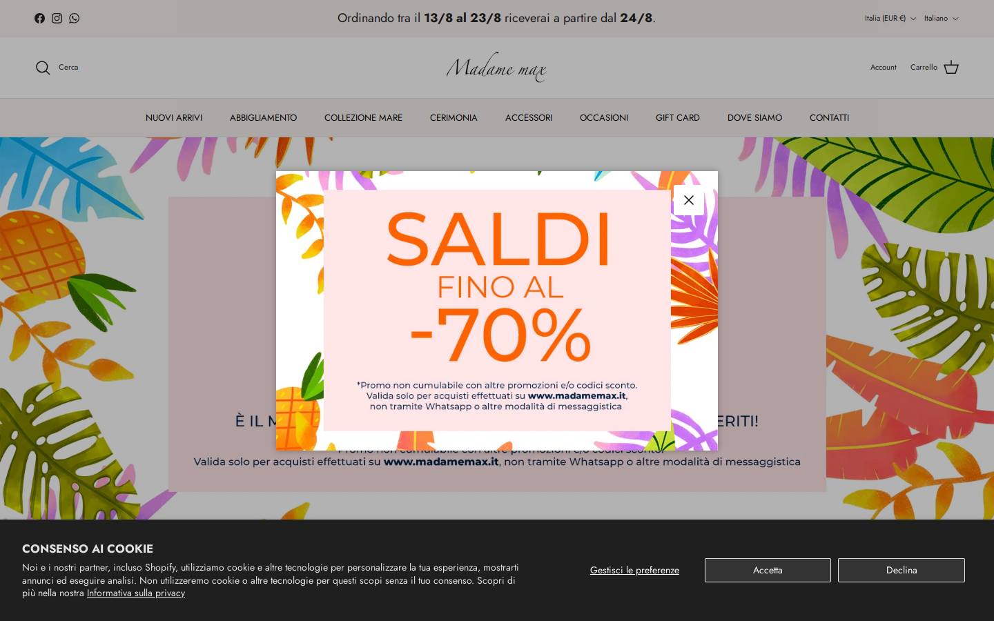 MadameMax homepage screenshot