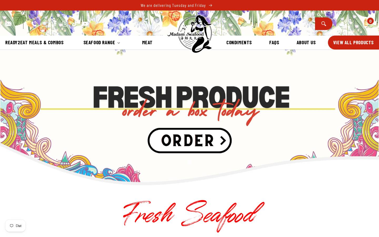 madamseafood.com homepage screenshot