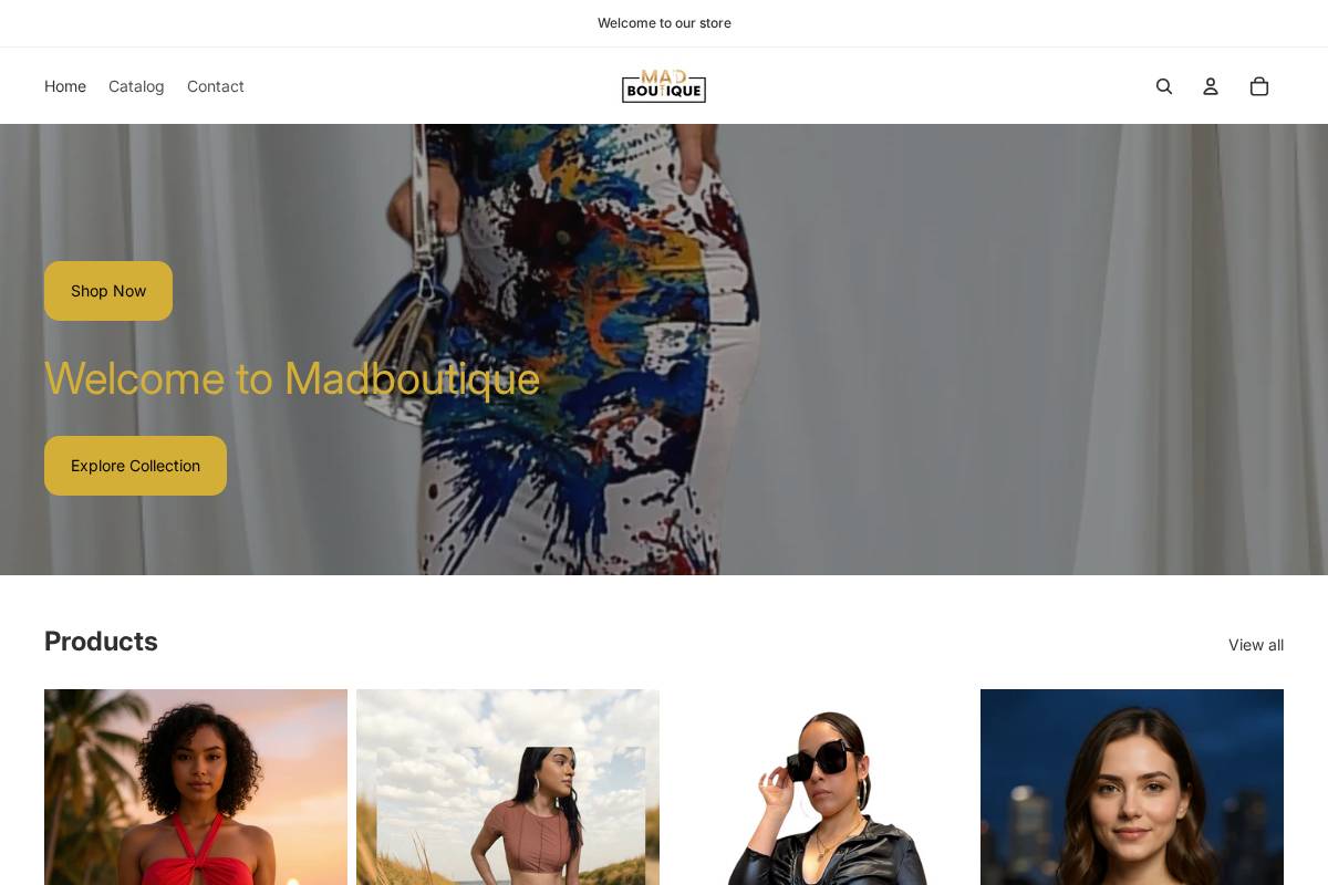 madboutique.store homepage screenshot
