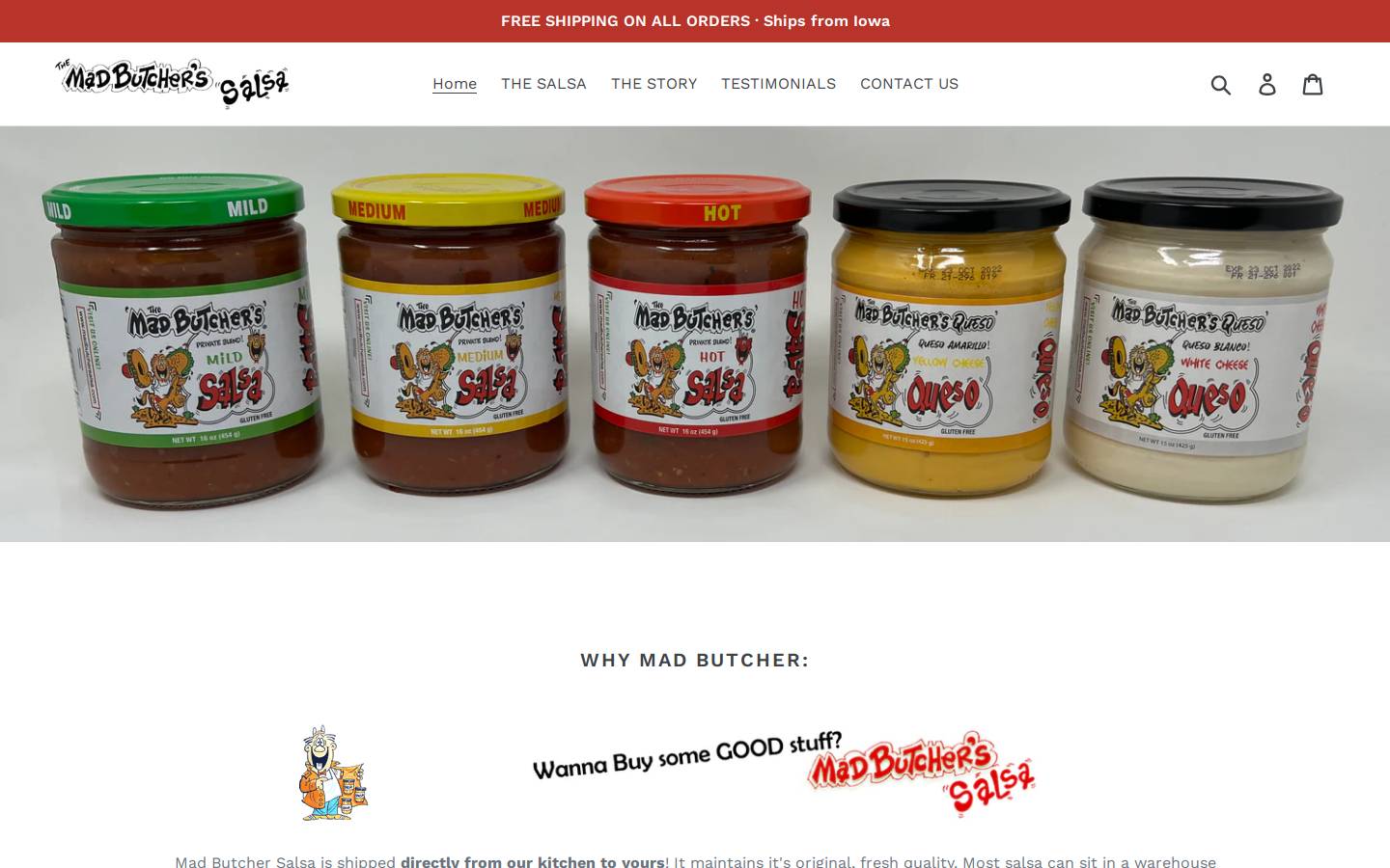 madbutchersalsa.com homepage screenshot