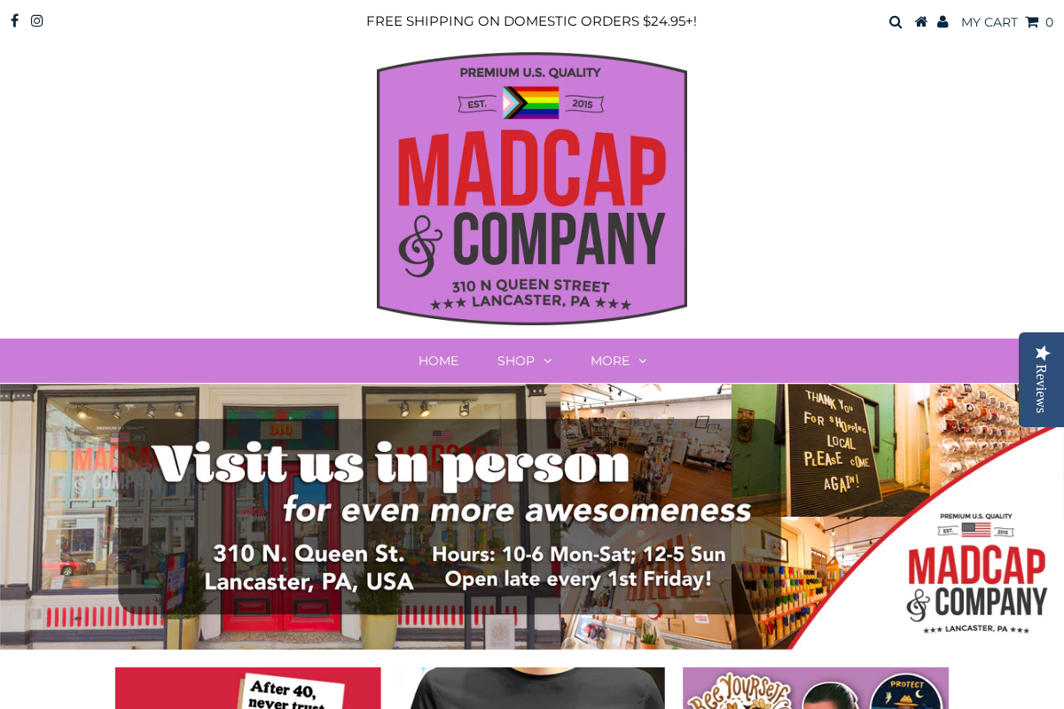 Madcap & Co homepage screenshot