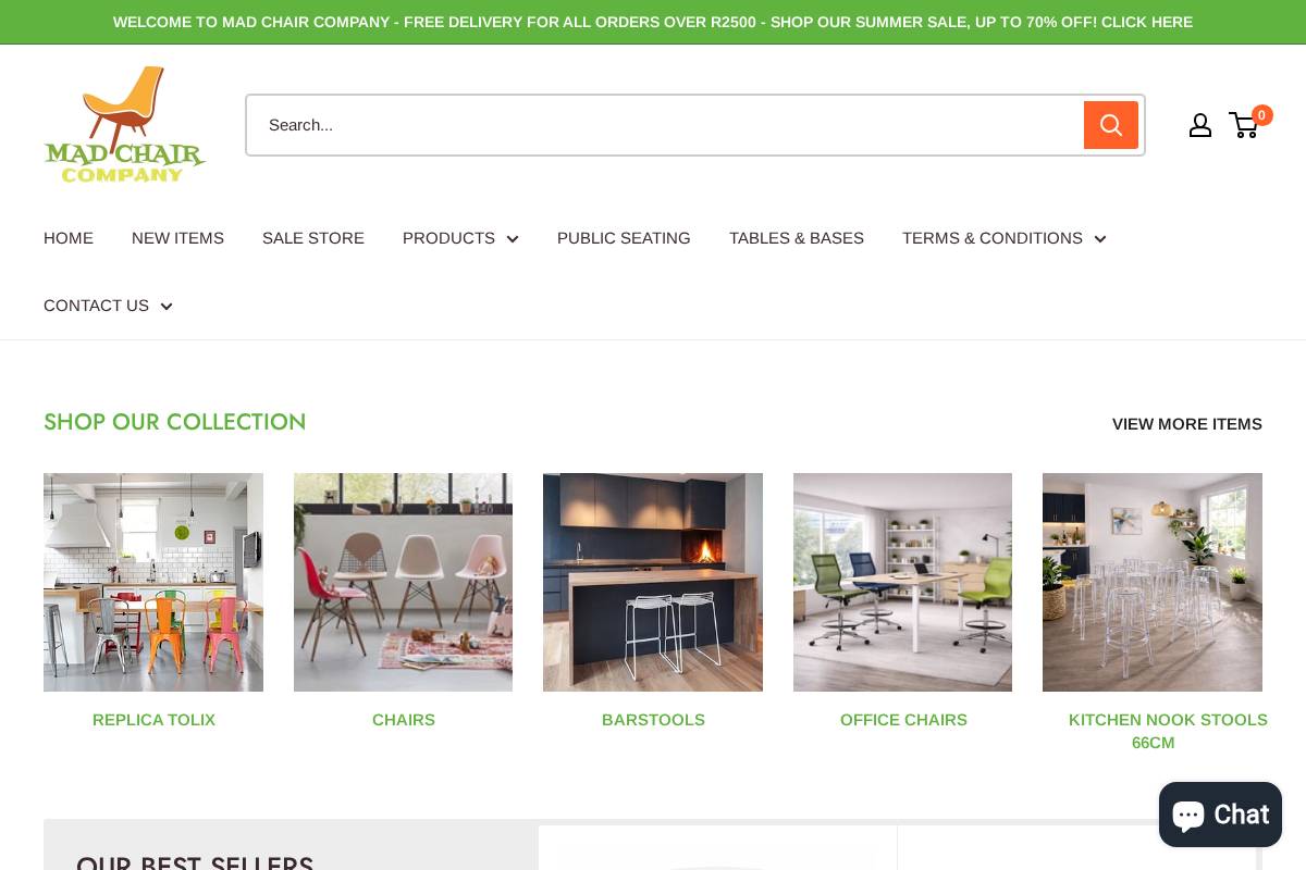 madchaircompany.co.za homepage screenshot