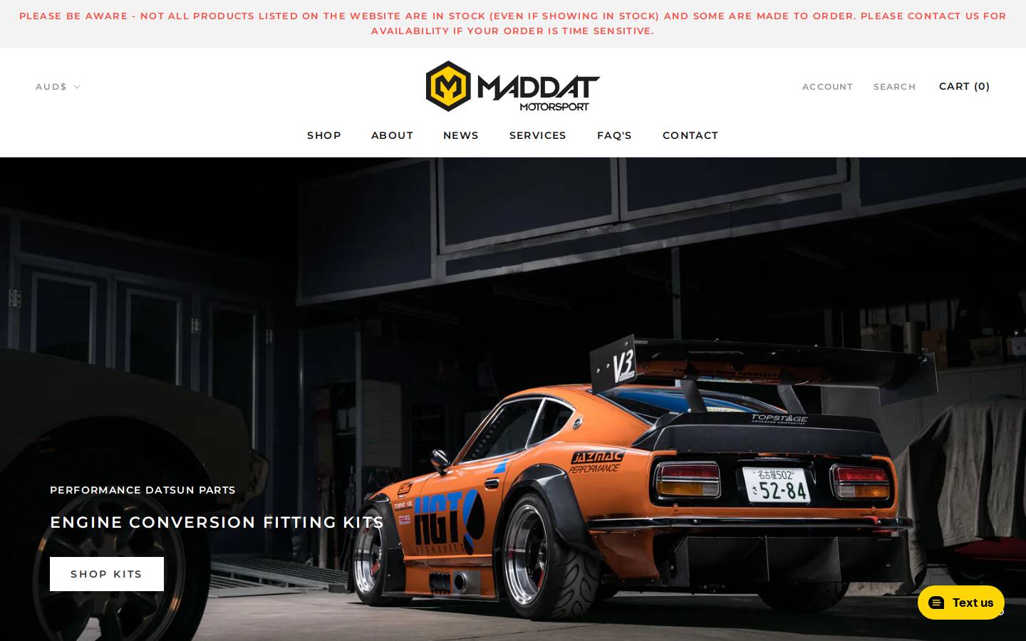 maddat.com.au homepage screenshot