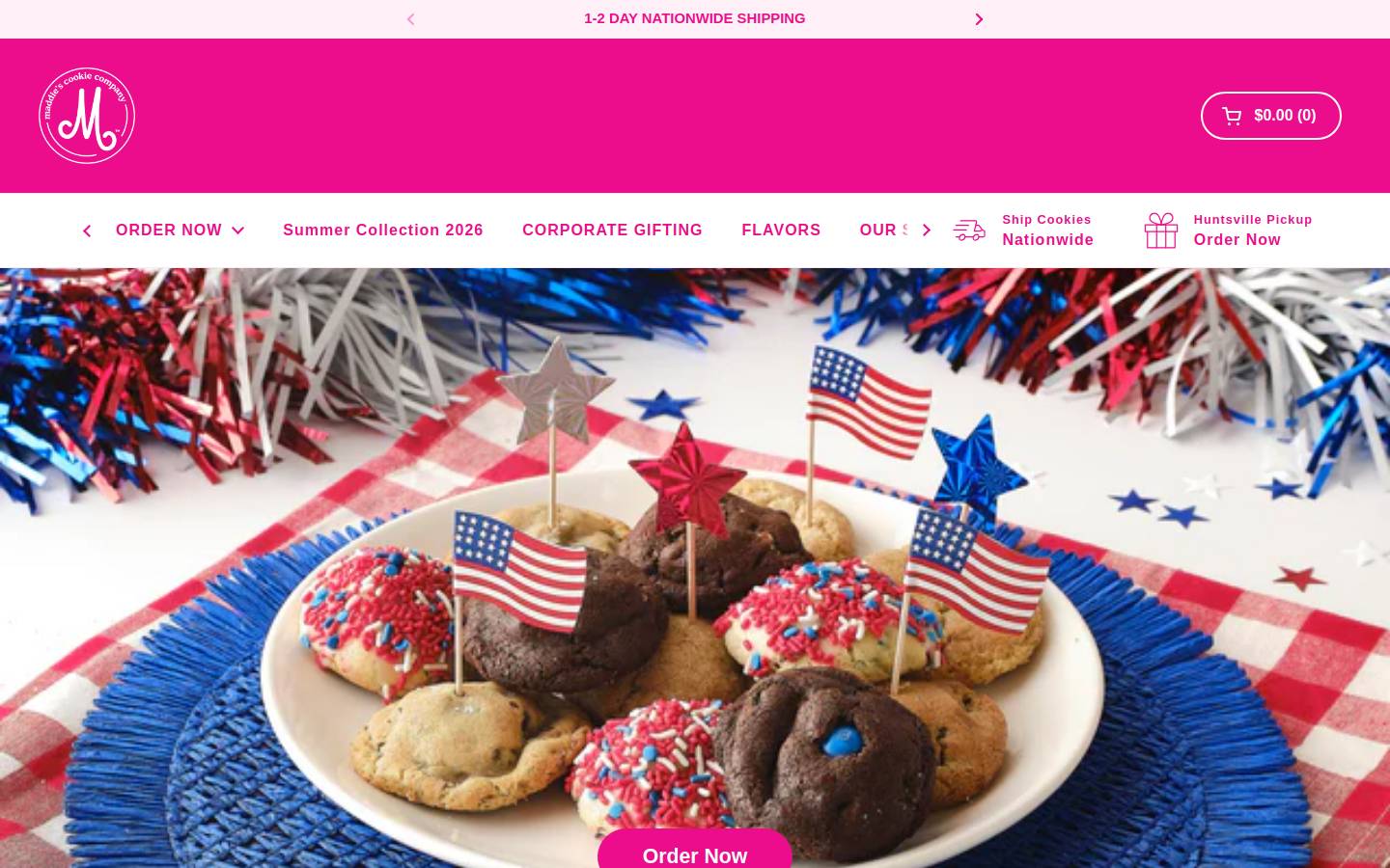maddiestable.com homepage screenshot