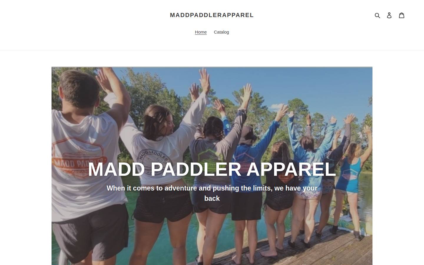 maddpaddlerapparel.com homepage screenshot