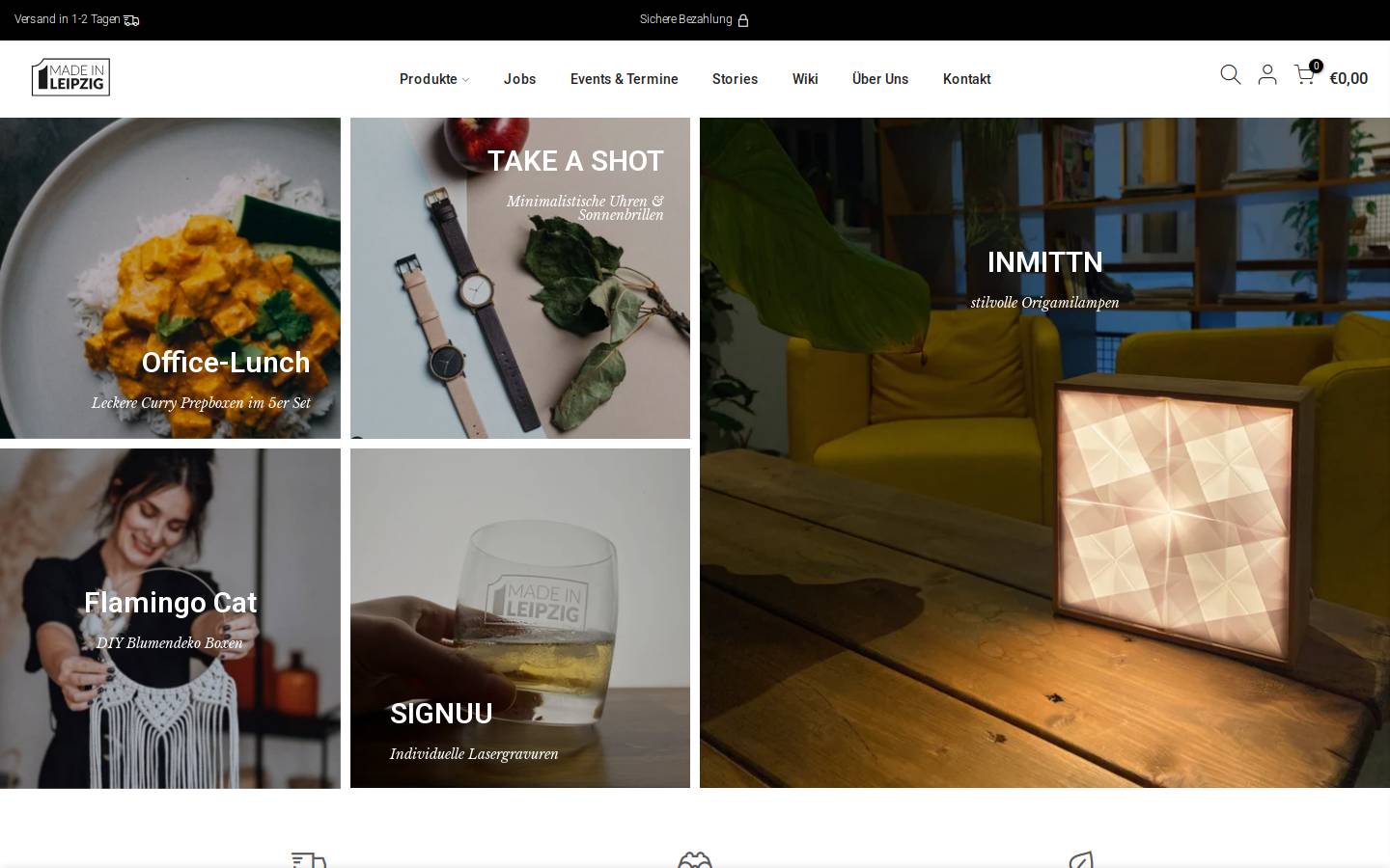 Made In Leipzig homepage screenshot