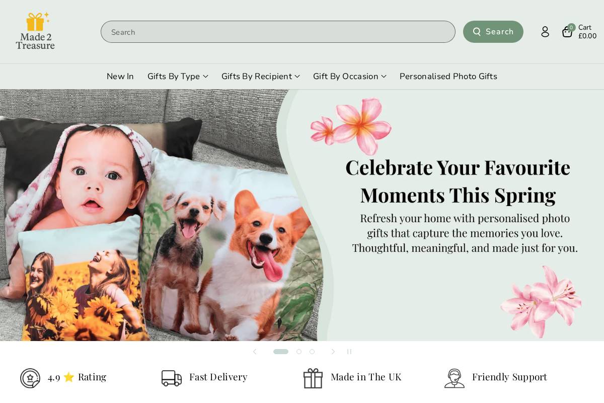 made2treasure.co.uk homepage screenshot